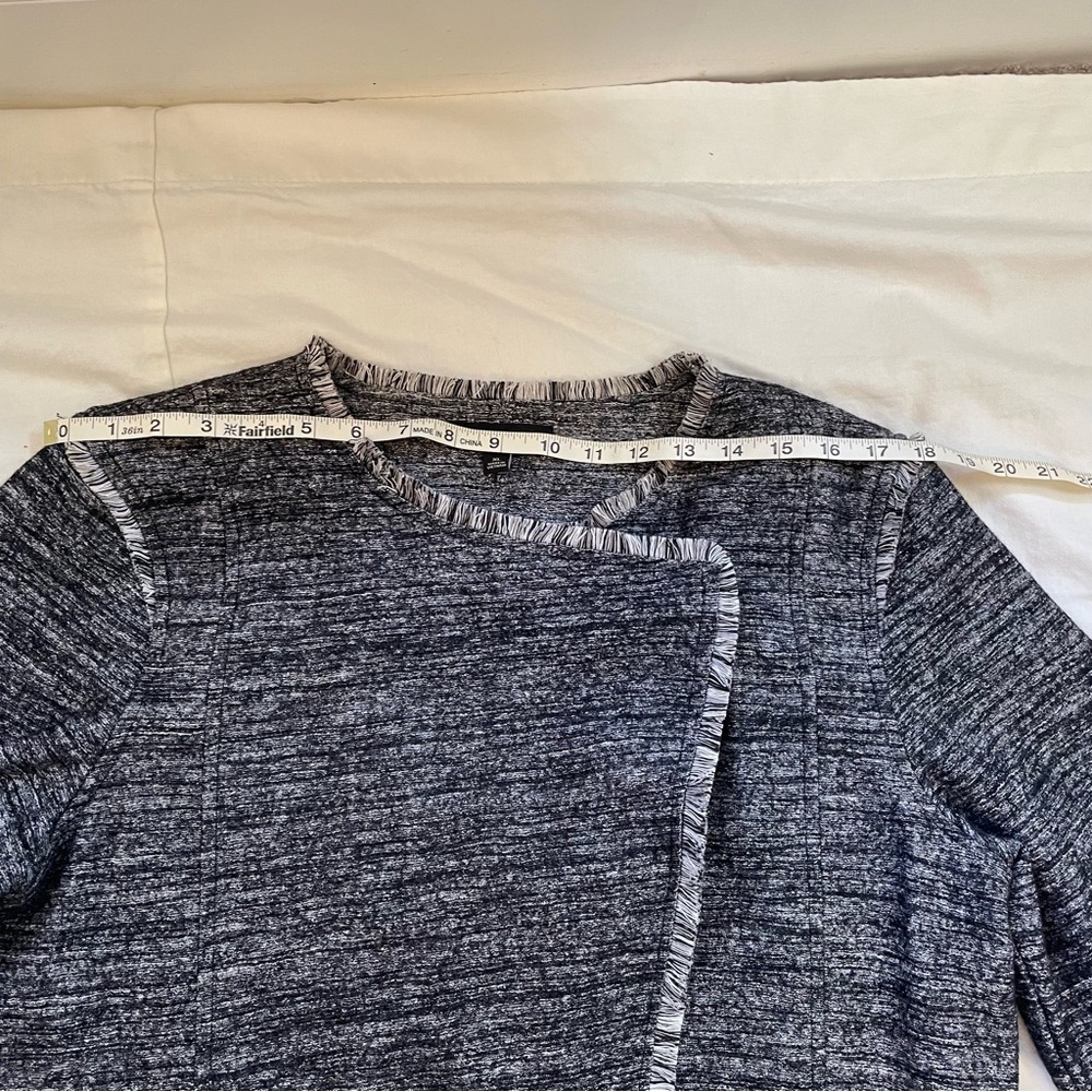 Banana Republic XL Preowned Tweed Grey Black Blazer/Jacket for Business/Casual - Picture 9 of 13